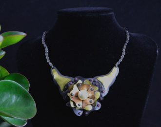 Collana Collezione Parrini di Firenze argento rubini smeraldi perla naturale