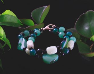 Bracciale giada agata verde onice